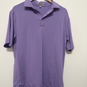 Peter Millar Summer Comfort Purple and Blue Striped Polo